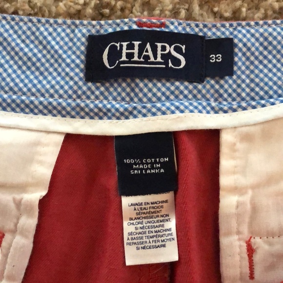 33W - Red Chaps Khaki shorts - Picture 2 of 2